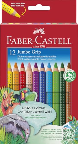 Faber-Castell - Buntstifte Set Jumbo Grip 12-teilig im Kartonetui