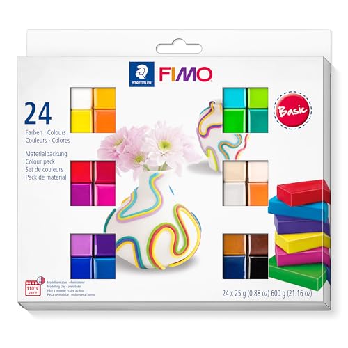 STAEDTLER FIMO soft 8023 Colour Pack – 24 Halbblöcke à 25 g