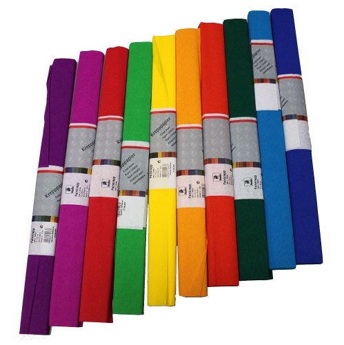Staufen 617003 - Krepppapier 10 Rollen 50 x 250 cm, sortiert
