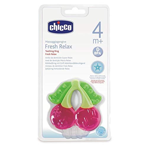 Chicco 00071520300000 - Beißring Kirsch, mit sterilem Wasser