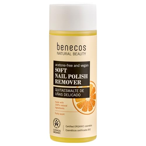 benecos - Naturkosmetik - Express Nail Polish Remover - acetonfrei - Bio-Organgenschalenöl & Bio-Lavendelöl - vegan - 125ml
