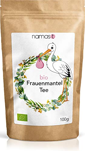Frauenmanteltee BIO 100g - Frauenmantel in 100% biologischer Spitzenqualität - Loser Tee - Frauenmantelkraut (alchemilla vulgaris) in Deutschland geerntet - von NamasT
