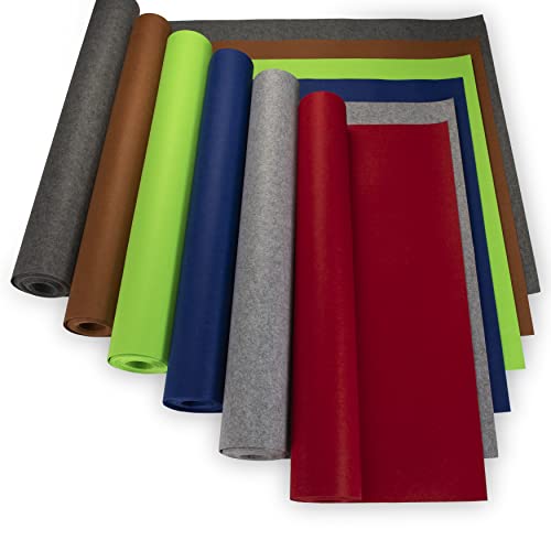 sunnypillow Filz Filzstoff - Breite : 150 cm, Dicke : 3mm, Meterware : 1 m - Bastelfilz Dekorationsfilz Weicher Dekofilz Taschenfilz - Farbe : Rot
