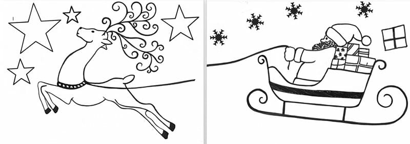 fensterbilder weihnachten vorlagen