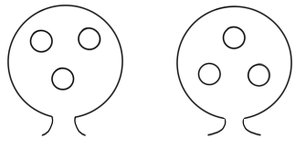 links: gesichtsähnlicher Reiz rechts: Kontrollreiz