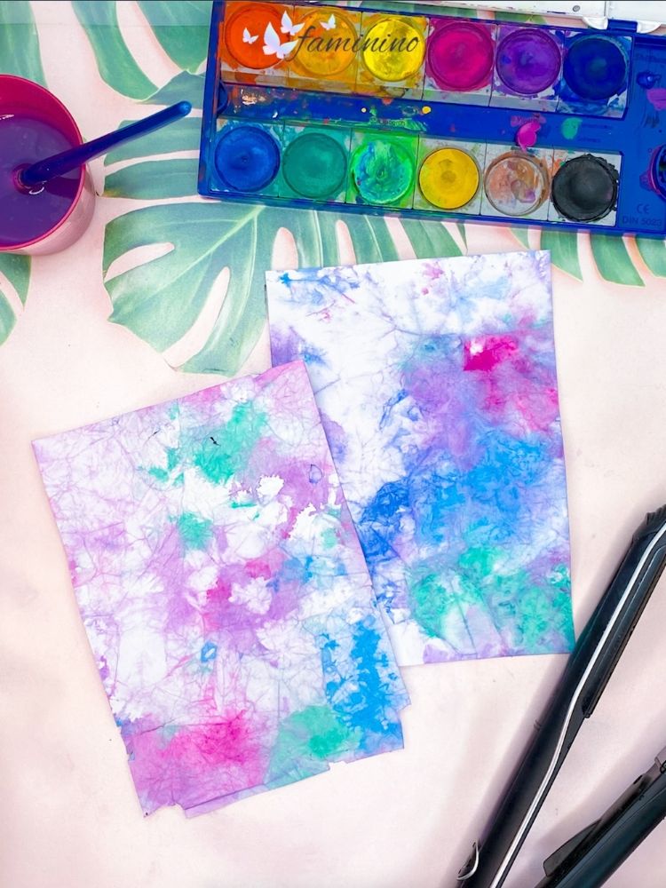 tusche batik auf papier