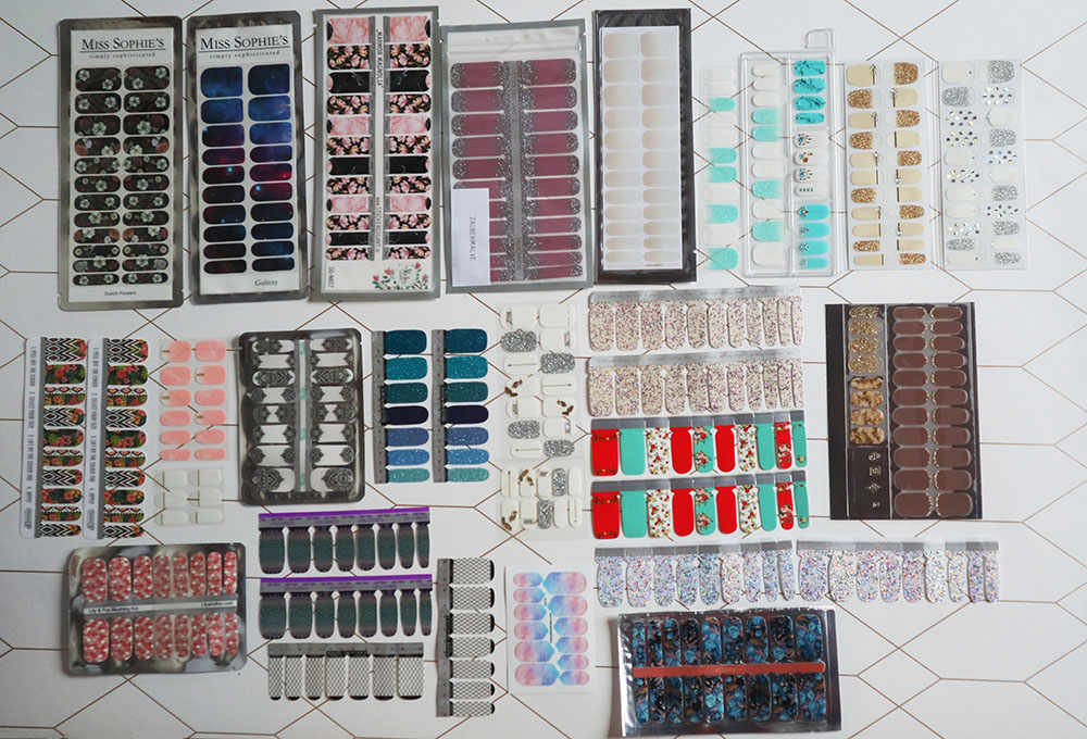 nagelfolien ausgepackt